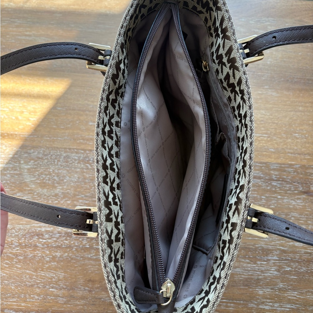 Michael Kors Jet Set Java - Brown Mk Monogram Tot… - image 3